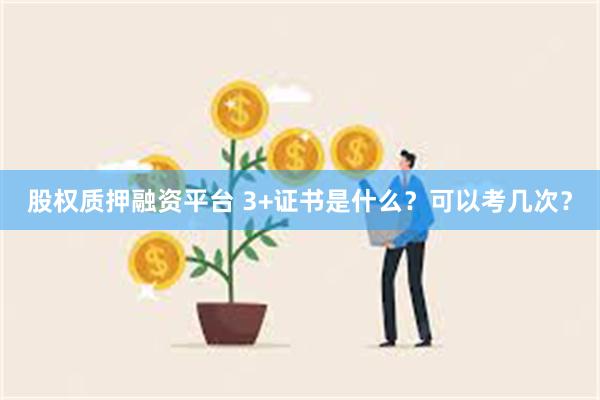 股权质押融资平台 3+证书是什么？可以考几次？