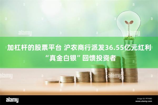 加杠杆的股票平台 沪农商行派发36.55亿元红利 “真金白银”回馈投资者