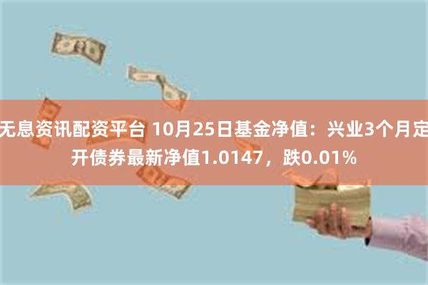 无息资讯配资平台 10月25日基金净值：兴业3个月定开债券最新净值1.0147，跌0.01%